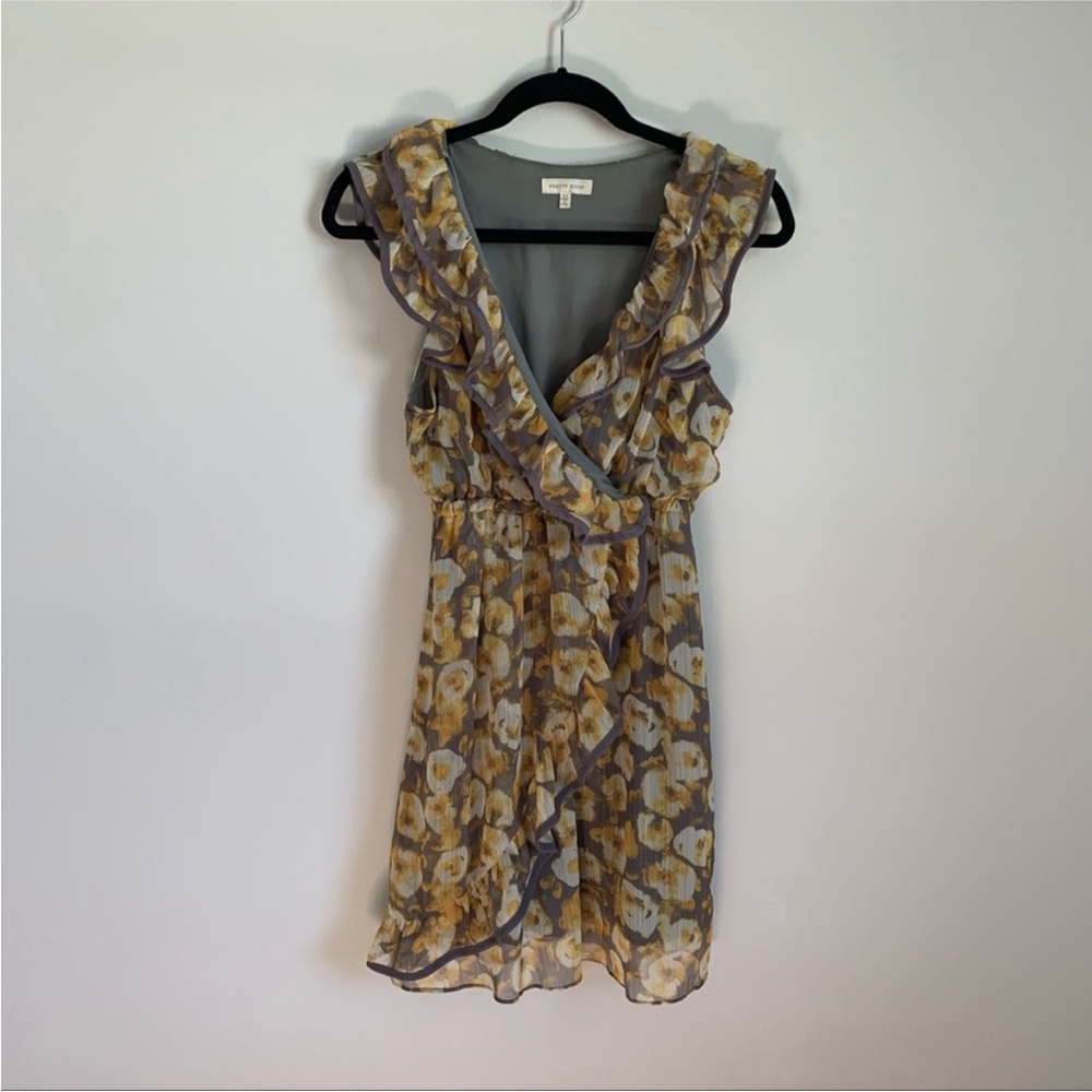 Pretty Good Womens M Floral Ruffle Dress Garden Party Baby Shower Classic Flirty